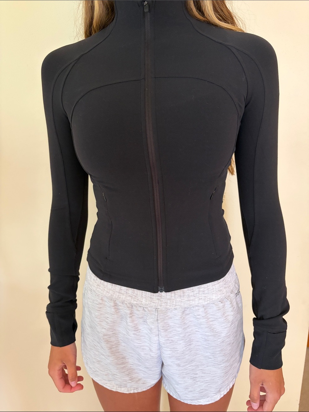 lululemon athletica Black Full-Zip Women's Define Jacket sits at high hip